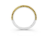White gold Round Yellow Sapphire Pavé Eternity Band with Shared Prong Setting_21
