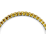 White gold Round Yellow Sapphire Pavé Eternity Band with Shared Prong Setting_22