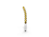 White gold Round Yellow Sapphire Pavé Half Eternity Band with Shared Prong Setting_20