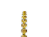 White gold Round Yellow Sapphire Pavé Set Eternity Band with Micro Prong Setting_23