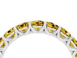White gold Round Yellow Sapphire Shared Prong Eternity Band_10