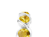 White gold Round Yellow Sapphire Wave Band with Channel Setting and Shared Prongs_11