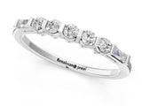 White gold Round and Baguette Diamond Prong Set Half-Eternity Band_13