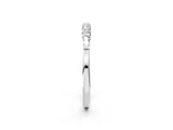 White gold Round and Baguette Diamond Prong Set Half-Eternity Band_14