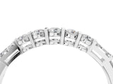 White gold Round and Baguette Diamond Prong Set Half-Eternity Band_16