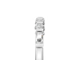 White gold Round and Baguette Diamond Prong Set Half-Eternity Band_17