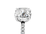 White gold Round and Cushion Toi Moi Ring with Prong Setting and Pave Band 5
