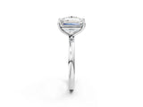White gold Round and Emerald Cut Toi Moi Ring with Prong Setting_86