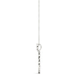 White gold Round and Marquise Diamond Circle Pendant with Bezel and Prong Setting 2