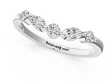 White gold Round and Marquise Diamond Half Eternity Band with Prong Setting_25
