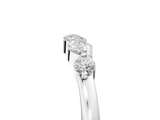 White gold Round and Marquise Diamond Half Eternity Band with Prong Setting_29