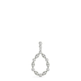 White gold Round and Marquise Diamond Milgrain Prong Pendant 1