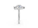 White gold Round and Marquise Toi Moi Ring with Prong Setting and Pave Band_59