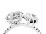 White gold Round and Marquise Toi Moi Ring with Prong Setting and Pave Band_60