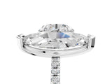 White gold Round and Marquise Toi Moi Ring with Prong Setting and Pave Band_61