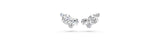 White gold Round and Oval Diamond Hydrangea Bouquet Stud Earrings with Round Diamond Accents_33