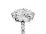 White gold Round and Oval Toi Moi Ring with Prong Setting and Micro Pave Band 5