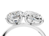 White gold Round and Oval Toi Moi Ring with Prong Setting and Plain Band 4