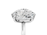 White gold Round and Oval Toi Moi Ring with Prong Setting and Plain Band 5