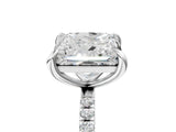 White gold Round and Princess Toi Moi Ring with Prong Setting and Micro Pave Band 5