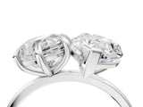 White gold Round and pear toi moi ring 4