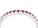 White gold Ruby Pavé Curved Wedding Band_10