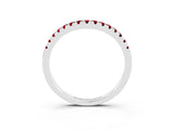 White gold Ruby Pavé Curved Wedding Band_10
