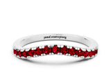 White gold Ruby Pavé Curved Wedding Band_6