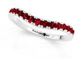 White gold Ruby Pavé Curved Wedding Band_7