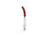 White gold Ruby Pavé Curved Wedding Band_8