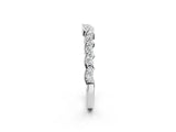 White gold Scalloped Diamond Round Cut Eternity Band with Pavé Setting_14