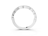 White gold Scalloped Diamond Round Cut Eternity Band with Pavé Setting_15