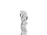 White gold Scalloped Diamond Round Cut Eternity Band with Pavé Setting_17