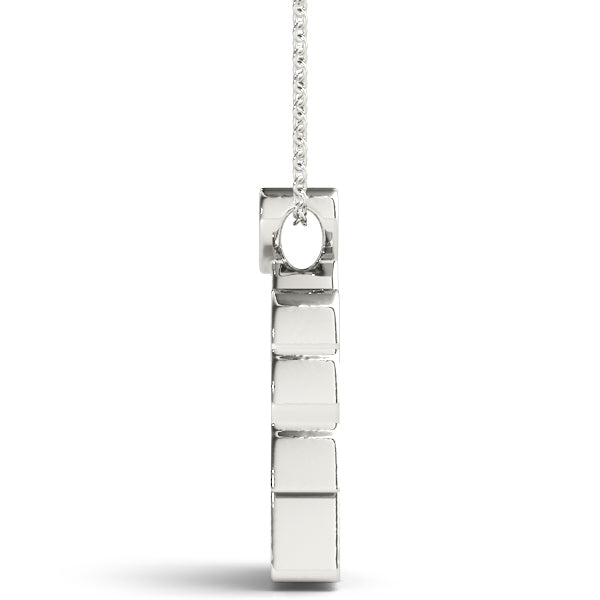 White gold Silver Elephant Heart Pendant 2