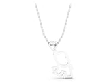 White gold Silver Elephant Heart Pendant_8