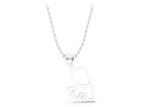 Silver Silver Elephant Heart Pendant
