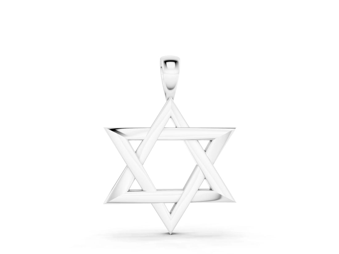 Silver Silver Star of David Pendant