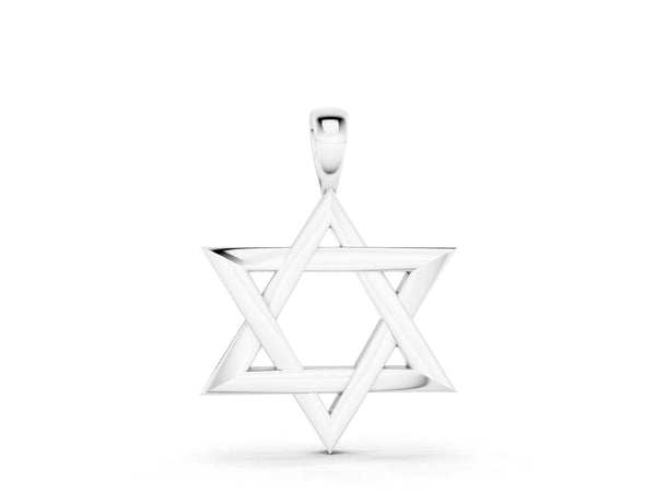 Silver Silver Star of David Pendant