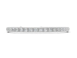 White gold Square Bezel-Set Round Diamond Tennis Bracelet with Four-Prong Setting_5