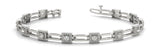 White gold Square Diamond Bezel Tennis Bracelet