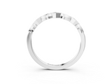 White gold Square Diamond Twist Band with Bezel Setting_37