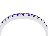 White gold Tanzanite Pavé Curved Wedding Band_10