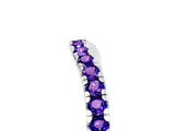 White gold Tanzanite Pavé Curved Wedding Band_11