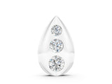 White gold Teardrop Bezel-Set Round Diamond Pendant_7