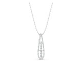White gold Teardrop Pavé Round Diamond Prong Pendant_7