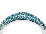 White gold Three-Row Pavé Round Blue Topaz Dome Band_10