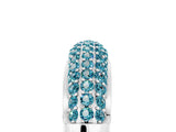White gold Three-Row Pavé Round Blue Topaz Dome Band_11