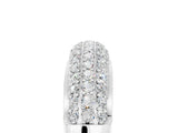 White gold Three-Row Pavé Round Moissanite Dome Band_11