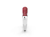 White gold Three-Row Pavé Round Ruby Dome Band_8