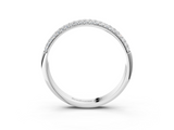 White gold Three-Row Pave Round Diamond Eternity Band with Shared Prong Setting_32